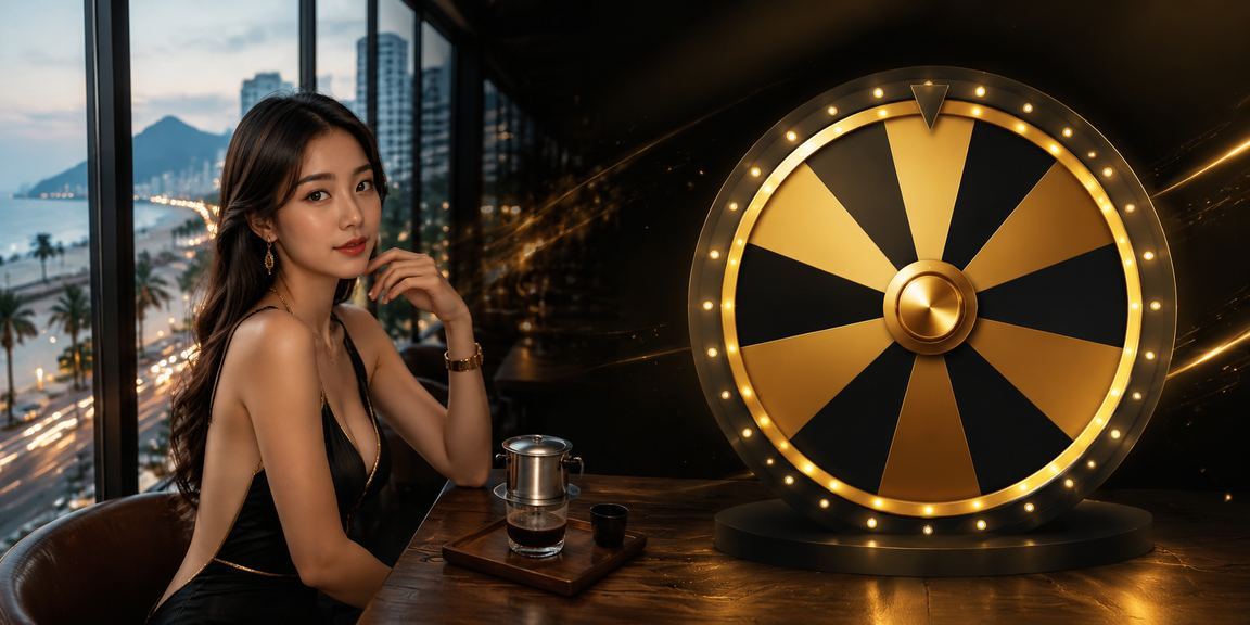 Người dùng tại Đà Nẵng xem kết quả lucky draw trực tuyến bên ly cà phê
